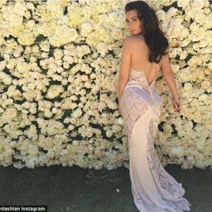 Agent Provocateur Soirée "Emie" Gown in Peach - as worn by Kim Kardashian